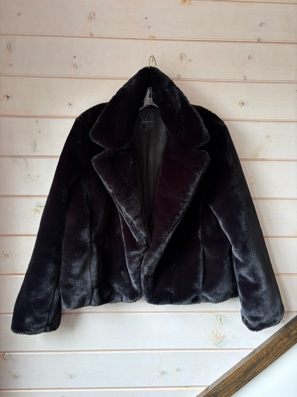 Dynamite Black Plush Teddy Jacket